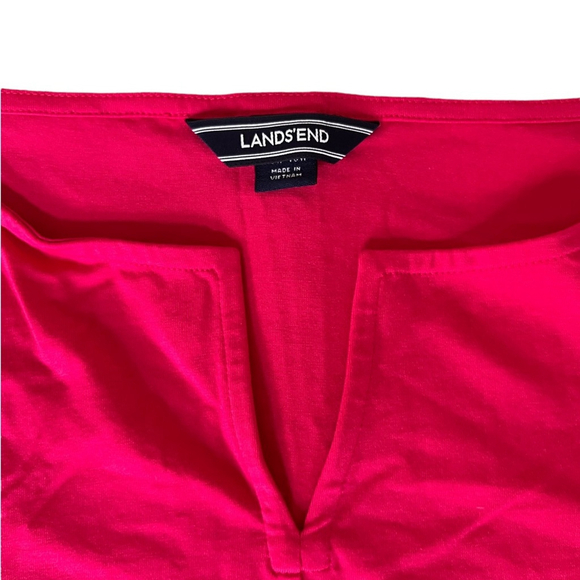 NWOT Lands’ End Pink Long Sleeve Notch Neck Tunic Top Size 1x - Picture 2 of 7